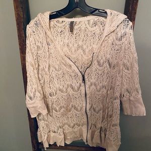 Lace zipup hoodie size XL